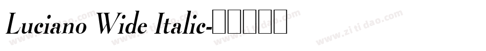 Luciano Wide Italic字体转换
